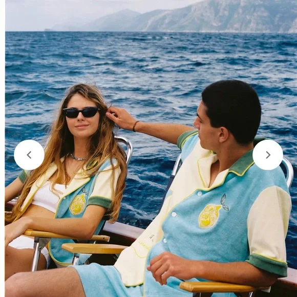 Unisex Tombolo ‘Le Sirenuse’ Limoncello Cabana Shirt size Small - Picture 4 of 10